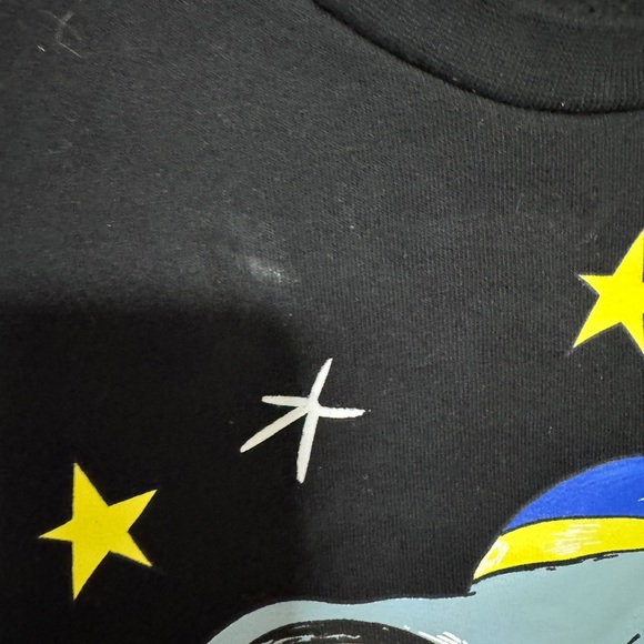 Bershka Disney Dumbo Elephant Gold Glitter Logo Crewneck Sweatshirt Sz M - Picture 3 of 4